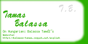 tamas balassa business card